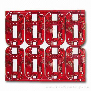 Multilayer Printed Circuit Board with Red Solder Mask, Used for MP5 Player, with 2 Layers Count